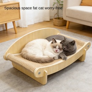 Cama Clásica para Gatos para Escalar y Descansar - Estructura de Madera de Varios Niveles y Superficie de Sisal para Rascar, Empaquetado en Cartón - Product Image 2