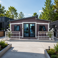 Maison conteneur modulaire pliable et extensible, maison préfabriquée à double extension de 20 pieds pour projets résidentiels et touristiques