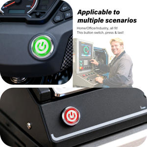 Interruptor de botón pulsador con diseño de bloqueo, metálico, encendido/apagado, 22 mm, con retroiluminación para panel de control - Product Image 4