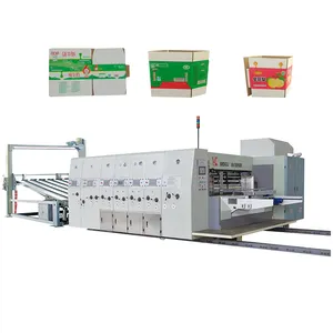 Chất lượng cao Bảng sóng hộp carton in flexo máy đóng gói rãnh