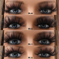 Ensemble de cils en peluche de 25mm, paires de cils en vison épais de 25mm, 15 à 30mm, avec marque privée