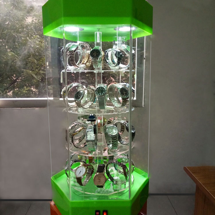 Wholesale Store Interior Design Lockable Led Stand Smart Watch Display Cabinet Acrylic