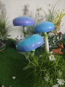 Lámpara LED con forma de hongo azul pequeño para jardín, césped y festivales, iluminación exterior - Product Image 1