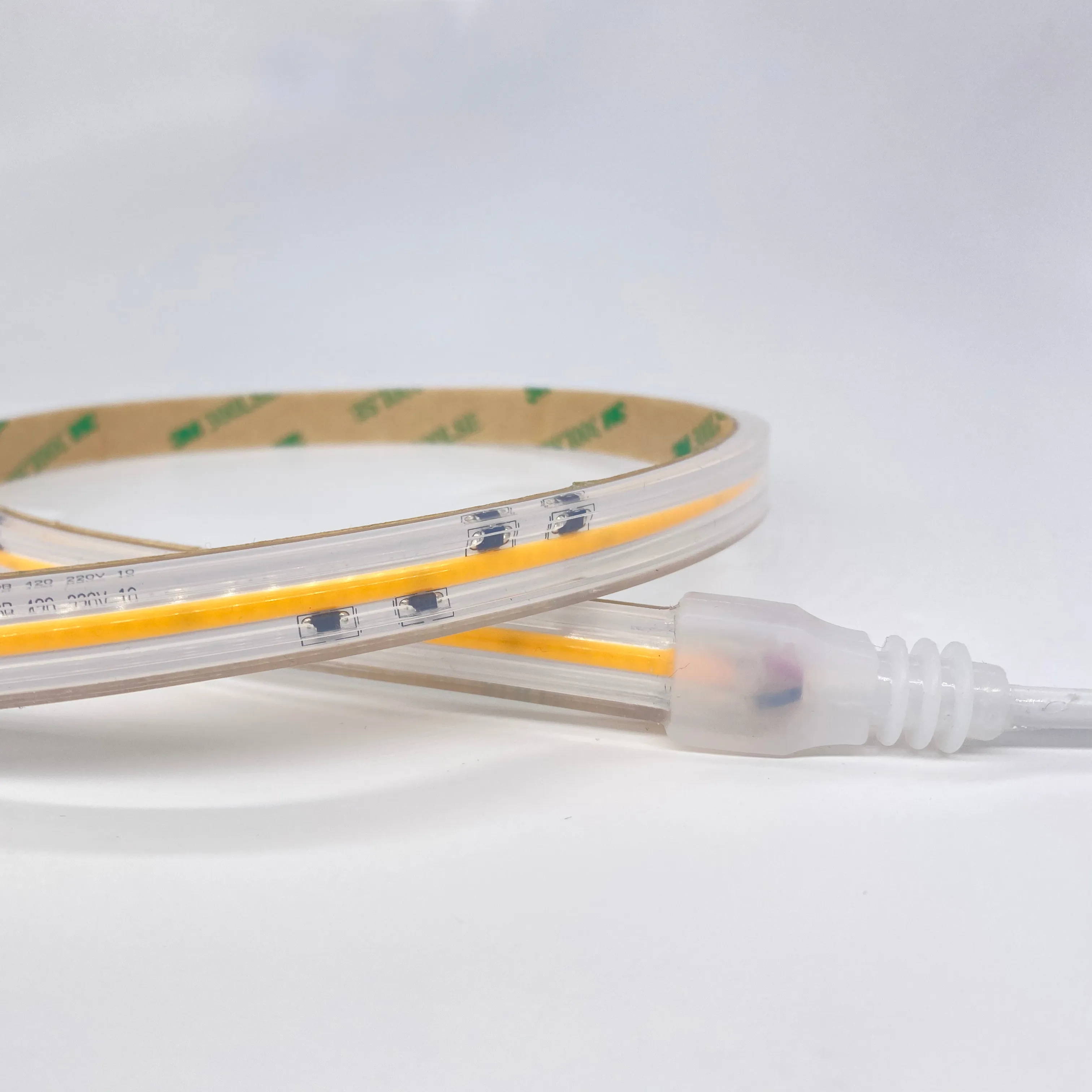 Điện áp cao 220V AC 432 chip COB LED Strip IP65 50m 3000K 4000K CRI ra 90 230V AC LED Strip ánh sáng