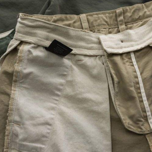 Shorts décontractés lavés pour hommes, tendance, avec poches cargo, coupe slim, texture texturée - Product Image 3