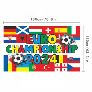 Bendera bendera bendera bendera sepakbola 2024 Euro Custom 32 24 negara 14x21cm bendera Eropa