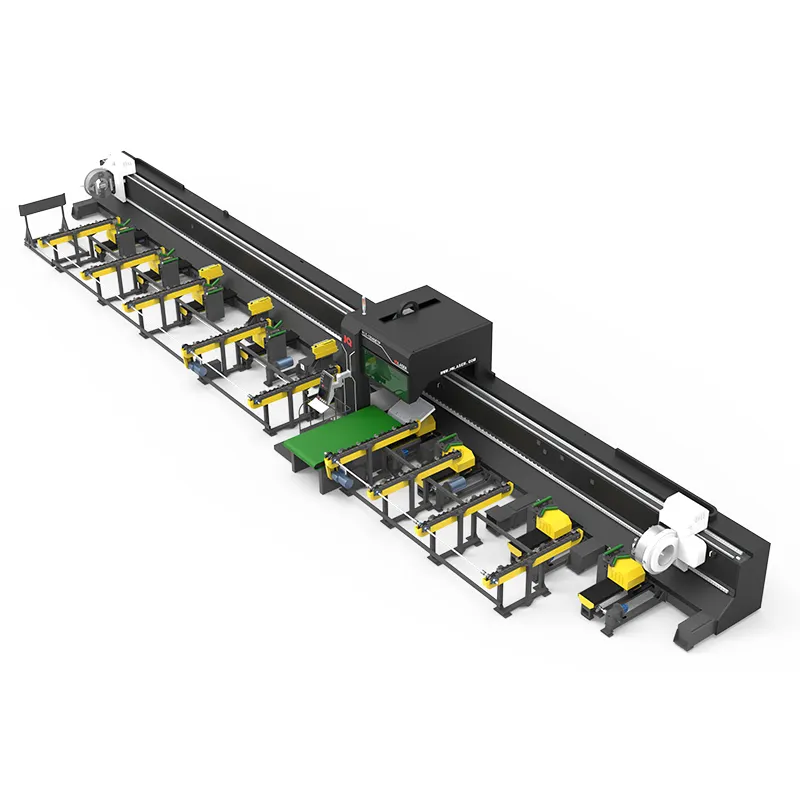 12m Laden 12m Entladen Faserlaser rohrs chneide maschine für Metallrohr große Größe