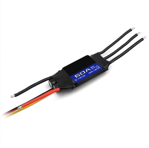 Contrôleur électronique de vitesse (ESC) 60A série G2 32 bits 2-6S Lipo SBEC sans balais pour drones FPV, drones multirotors RC et drones à aile fixe - Product Image 1