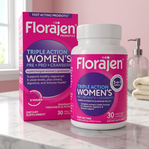 Cápsulas Florajen para Mujeres, Triple Acción Probiótica + Prebiótica + Arándano Rojo, Apoyo Inmunológico - Product Image 3