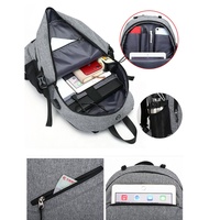 Sac à dos de randonnée grande capacité QXMOVING pour étudiants, sport, école, hommes, garçons, avec port de charge USB et poche filet pour ordinateur portable