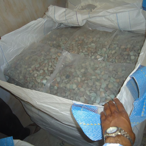 Galets verts clairs, pierres naturelles mélangées, style traditionnel, écologiques, durables, forme pour usage extérieur, surface tissée, emballage - Product Image 1