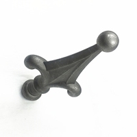 Embout décoratif de haute qualité en fer forgé et fonte, de type lance, pour portail de clôture, ornement de sommet de pointe, fabriqué par moulage d'investissement