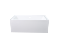 Bañera de Esquina Extraíble COMFY, Ecológica, de Acrílico, para Baños Pequeños, con Reposabrazos, Diseño Moderno y Contemporáneo, con Certificación CUPC