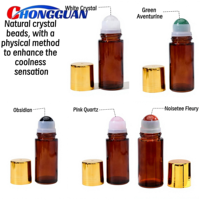 Flacons d'échantillons d'huiles essentielles liquides anti-reflet en verre ambré naturel de 50 ml