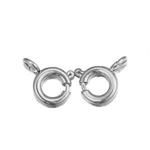Cierre de joyería redondo con hebilla de resorte de acero inoxidable para la fabricación de pulseras, tamaño de 8 mm - Product Image 1