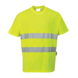 PORTWEST - S172YER4XL Cotton Comfort <b>hi</b>-<b>vis</b> yellow <b>T</b>-<b>shirt</b> - EAN 5036108296880 <b>HI</b>-<b>VIS</b> WORKWEAR - Product Image 1