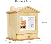 Urnes commémoratives pour animaux de compagnie pour cendres de chien ou de chat avec cadre photo et kit d'empreintes de pattes Urne funéraire souvenir pour animaux de compagnie