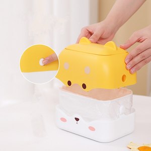 Secchio di plastica a doppio strato carino cartone animato <span class=keywords><strong>Mini</strong></span> pattumiera con coperchio creativo <span class=keywords><strong>cestino</strong></span> della <span class=keywords><strong>spazzatura</strong></span> piccolo <span class=keywords><strong>cestino</strong></span> di carta - Product Image 4