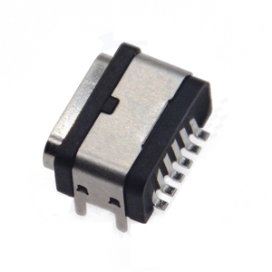 Conector USB Tipo-C 3.1 de Carga Rápida, Conector Hembra de 6 Pines en Ángulo Recto para Montaje Lateral con 4 Pines de Fijación Segura a PCB - Product Image 5