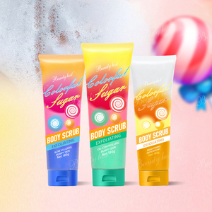 Etiqueta privada <span class=keywords><strong>Titok</strong></span> Venta caliente Blanqueamiento Baño natural Spa Esmalte Exfoliante Helado Azúcar Tricolor Exfoliante corporal colorido - Product Image 6