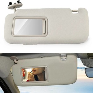 Parasol <span class=keywords><strong>Interior</strong></span> para Automóvil Toyota Auris <span class=keywords><strong>Corolla</strong></span> <span class=keywords><strong>2008</strong></span>-2013 con Espejo, Color Gris Beige, Parasol Izquierdo y Derecho para Conductor y Pasajero - Product Image 3