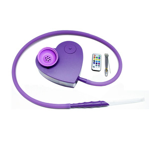 Meilleur prix, ensemble de chicha portable en forme de boîte-cadeau avec lumière LED en acrylique, modèle QX, marque HSA027, tuyau unique - Product Image 3