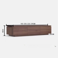Nordamerikanischer Schwarznuss-TV-Schrank, Nordischer Massivholz-Unterhaltungsschrank, Moderner Japanischer Luxus-Bodenschrank
