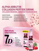 Boisson Liquide Orale 7D Éclaircissante et Blanchissante pour la Peau, à base de L-Glutathion, Acide Hyaluronique et Collagène de Nid d'Oiseau, pour Adultes