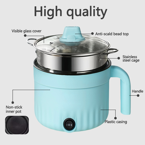 Olla Eléctrica Multifuncional al por Mayor, Olla Interior Redonda Antiadherente, Olla Arrocera Pequeña para Cocina Casera con Tapa de Vidrio Templado - Product Image 2