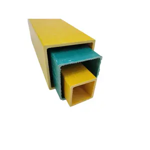 Perfis de Frp Pultrudados de alta qualidade, formas estruturais duráveis de fibra de vidro, tubo quadrado de pultrusão de FRP