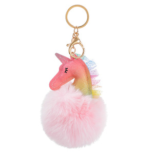 Vente en gros <span class=keywords><strong>Porte</strong></span>-clés <span class=keywords><strong>licorne</strong></span> mignon <span class=keywords><strong>Pompon</strong></span> boule de fourrure <span class=keywords><strong>Porte</strong></span>-clés en peluche Pendentif voiture créatif <span class=keywords><strong>Porte</strong></span>-clés accessoires Pendentif cheval en peluche Cadeau - Product Image 4