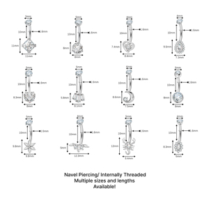 JiaXin Anneau de nombril <span class=keywords><strong>en</strong></span> titane ASTM F136 avec perle captive, surface claire, 18G 20G 22G, zircon cubique transparent, bijou de corps pour <span class=keywords><strong>piercing</strong></span> au nombril - Product Image 3