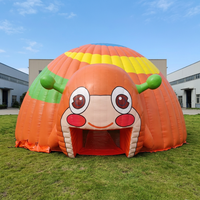 Tente d'escargot gonflable personnalisée abri de jeu dôme tente personnalisée pour enfants système de gonflage rapide sol en PVC étanche