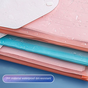A4 Thickened Snap-Closure 3D Document <strong>Folder</strong> PP Transparent Button Bag Office Storage Waterproof Document File Wholesale - Product Image 4