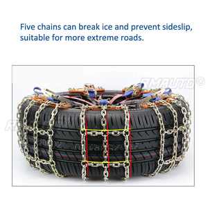 Cadenas de Nieve y Hielo Universales de Acero para Ruedas de Camiones y Automóviles, Cinturón Antideslizante para Invierno, Cadenas para Ruedas de Vehículos SUV, Seguridad en Carreteras de Barro - Product Image 4