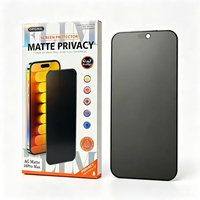Protection d'écran anti-espion AG Matte, qualité AAA, dureté 9H, verre trempé ultra-fin, couverture intégrale pour 18 Pro Max