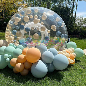 Maison d'amusement de fête pour enfants, igloo en cristal à bulles gonflables blanc clair, tente dôme, souffleur transparent, ballons à bulles gonflables - Product Image 4