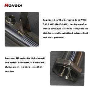 ท่อไอเสียสเตนเลสสตีลสำหรับ W463 Mercedes Benz G55 G63 2013-2018 downpipe - Product Image 3