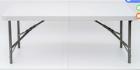 Table d'extérieur pliable en plastique, meuble de Camping, vente en gros, 4 pieds