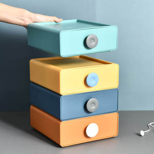 Caja de almacenamiento tipo cajón, tocador de escritorio para el hogar, estante de almacenamiento de cosméticos, suministros de oficina, caja de clasificación - Product Image 5