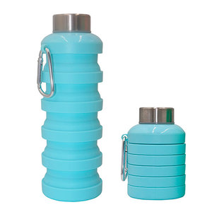 Bouteille d'eau pliable en silicone sans BPA de 500 ml, idéale pour le camping et la sécurité de l'eau bouillante - Vente en gros - Product Image 4