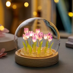 Lámpara de Noche con Forma de Globo de Tulipanes, Control Táctil, Funciona con Batería, Regalo Creativo para Niñas y Mejores Amigas - Product Image 2