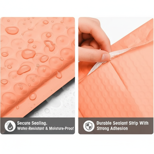 Vente en gros d'enveloppes à bulles en poly recyclables imprimées sur mesure Enveloppe d'expédition rembourrée à l'air auto-scellante Sacs postaux écologiques - Product Image 4