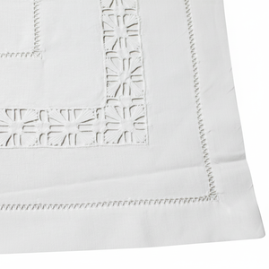 Napperon avec ourlet à la main, tissu de lin pur, taille 35x50 cm - Product Image 1