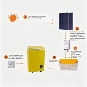 Congélateur coffre solaire 220V, porte simple, sans givre, efficacité énergétique <span class=keywords><strong>A</strong></span>++, puissance réglable, usage domestique, direct usine - Product Image 3
