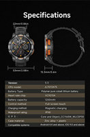 Reloj Inteligente Ai Wallpaper con Batería de 1200 mAh, Unisex, Deportivo, para la Salud, con Llamadas Telefónicas, Brújula, GPS, Rastreador, Nuevo KC108