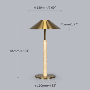 2700K phong cách Châu Âu có thể sạc lại đá cẩm thạch đèn bàn nhà hàng khách sạn trang trí đèn bàn hiện đại sang trọng vải bảng đèn - Product Image 5