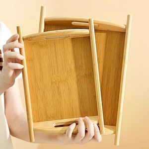 Bamboo Serving <b>Tray</b> Rectangular For Snacks <b>Tea</b> Coffee Hotel Meals Solid Color YC-0874512 - Product Image 4