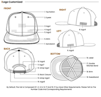 Gorra Snapback de Algodón Personalizada para Hombre con Detalle de Cuerda Bordada, Opción Lisa - Venta al por Mayor