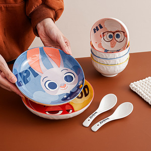 Juego de Platos de Cerámica de Judy y Nick de Zootopia, Vajilla de Dibujos Animados, Caja de Regalo para Decoración de Cocina y Hogar - Product Image 4